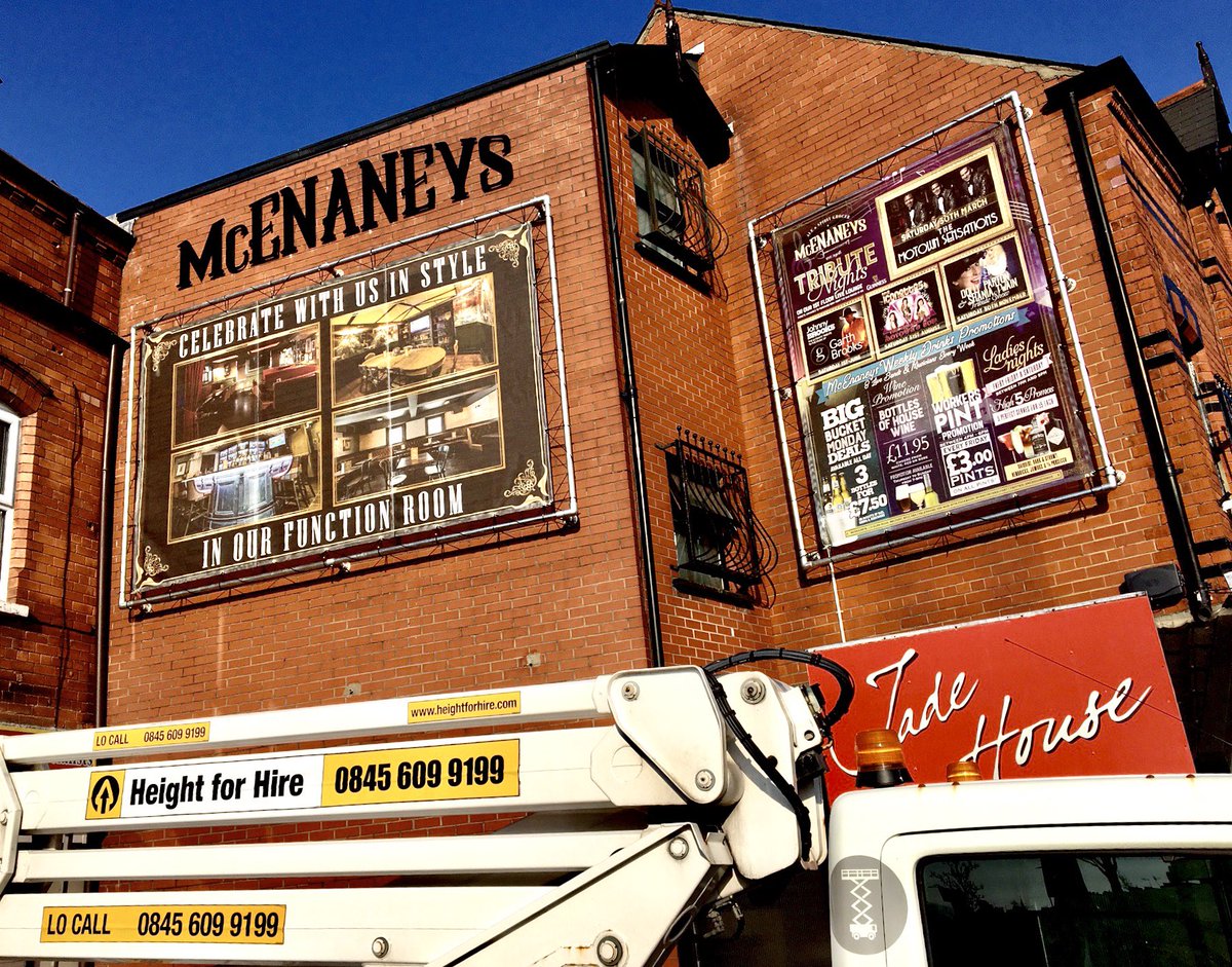 belfastsigns99's tweet photo. New Signage @McEnaneysBar #TensionedMeshBanners #CNCRouterCutLetters.
We #designit #printit #makeit #fitit!
We are #IPAFCertified & #SafeContractorAccredited #signsbelfast #since1999 https://t.co/tjnP0apiFv