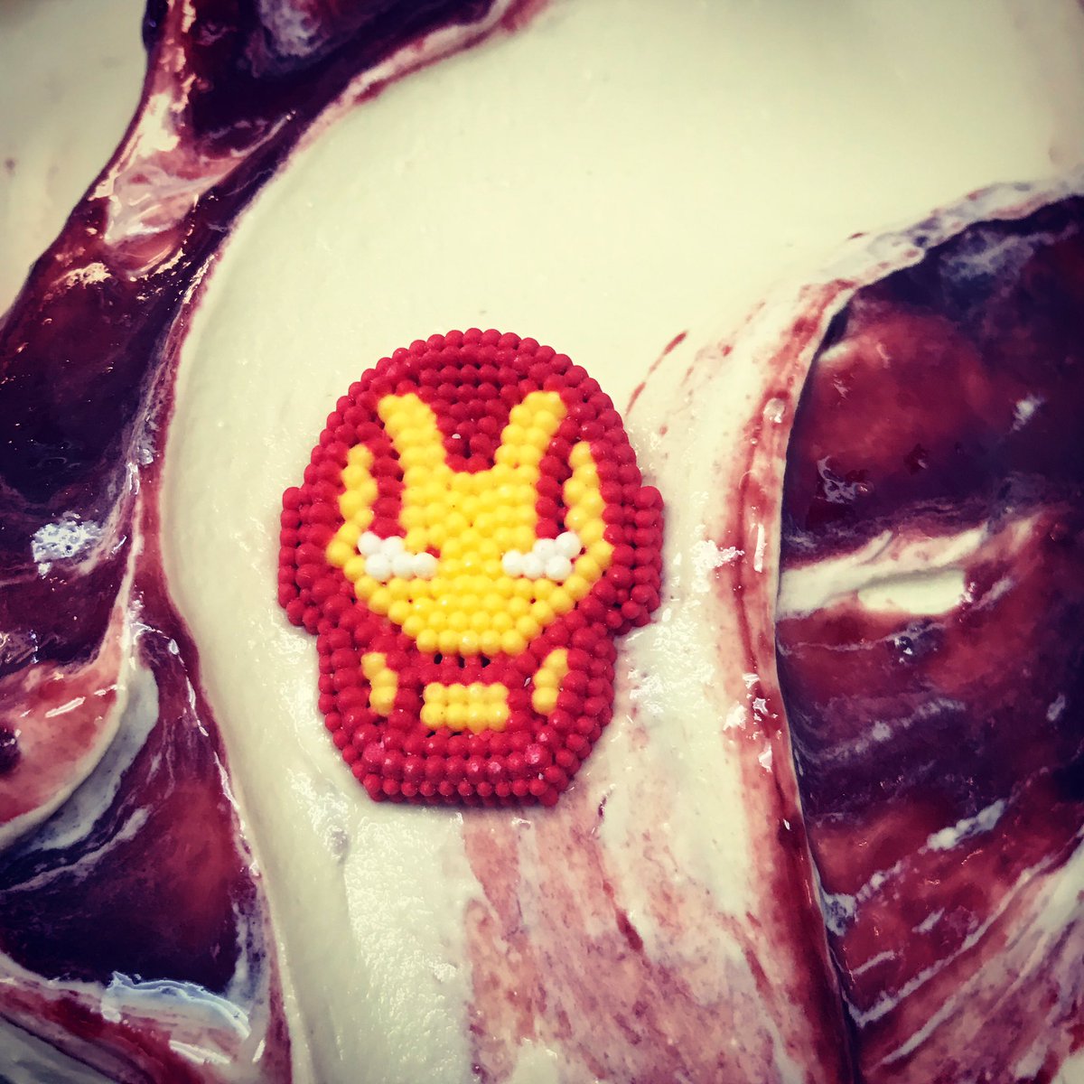 lindseynelsen's tweet photo. Iron Man, a bourbon caramel gelato with a swirl of kirsch cherries. #herosandvillains #herosandvillainsinink #ironman #tonystark #marval #marvalcomics #marvaluniverse #comics #comicbooks #comicheros #gelato #gelatoπ¦ #icecream #bourbon #bourboncaramel #cherries #cherryswirl https://t.co/N9zgtAwRKa
