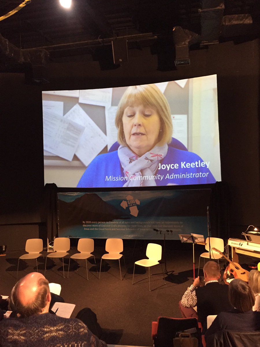 Now hearing about Mission Community #admin - helping to achieve the <a href="/god4allcumbria/">God for All Cumbria</a> vision of every person in #Cumbria discovering more of God