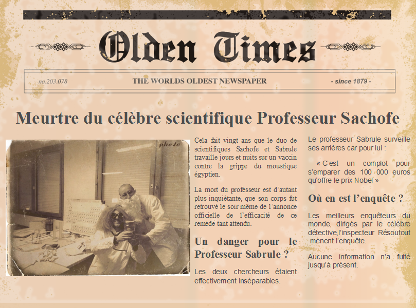 Benoitpatey's tweet photo. Le duo Sachofe et Sabrule au cœur d'une terrible affaire que tenteront de résoudre les élèves du Lycée Professionnel René Cassin de Montigny en Ostrevent, au cours de la #semainedesmathslille. Pour jouer ensemble aux mathématiques, les enseignants font preuve de créativité ! https://t.co/NZnxe4ANOL
