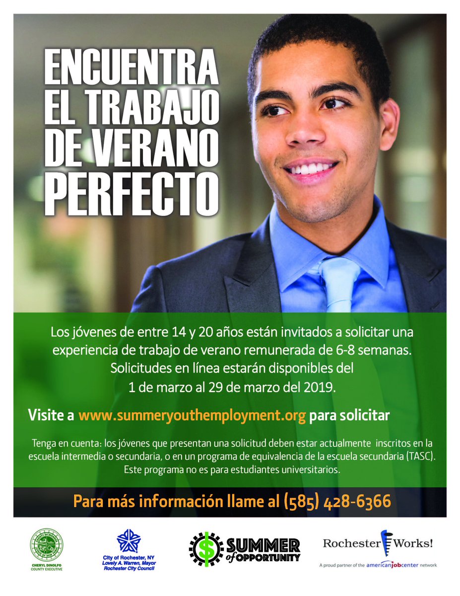 RCSDParents's tweet photo. The online application for Summer of Opportunity Program is now available. Youth ages 14-20 can apply. See pictures for more details. @RCSDSOTA @EastEpo @RCSDIAT @RCSDVanguard @RCSDWilsonComm @RCSDRIA @jmonroehs @RCSDSWW @necphs @EdisonTechRCSD https://t.co/qzxn7WCHRP
