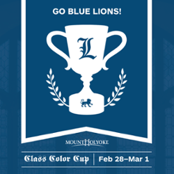 aamhc's tweet photo. There's only a few hours left in the #ClassColorCup. Make a gift now to show that your class is the best, and help #MountHolyoke earn an additional $50,000 from a generous group of alumnae donors. #bluelions https://t.co/muTAXyPmq6 https://t.co/XHgKrmtuEx