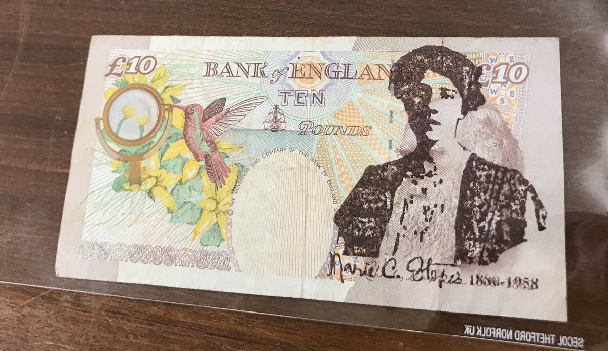 Finally, Rich has added to this collection three ink-stamped notes from Paula Stevens-Hoare’s series “Notable Women”. Here is the £10 Marie Stopes.