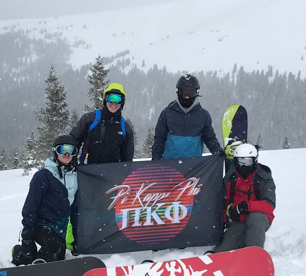 PiKappaPhi's tweet photo. It's #FlagFriday on the mountain! 🏔🚠⛷🏂 Here are several brothers all representing while skiing or snowboarding this winter. #PiKappaPhriday

❄️ Kappa Sigma (@PiKapp_UCCS)
❄️ Theta Omicron (@NevadaPiKapps)
❄️ Kappa Omicron (@UConnPiKapp)
❄️ Kappa Xi (@DePaulPiKapp) https://t.co/ehxk99EION