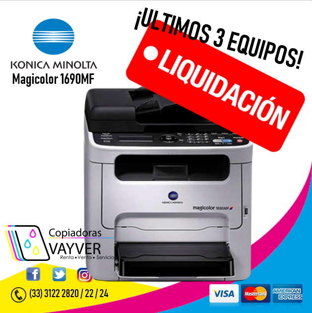 CVayver's tweet photo. ¡OFERTA POR LIQUIDACIÓN! Tenemos los últimos 3 equipos multifuncionales @KonicaMinoltaMX ¡A PRECIO DE LOCURA! ¡No te quedes sin el tuyo! ¡Ideal para la casa u oficina con impresiones de alta calidad! 🤩
📩 telemerketing@sharp-vayver.com.mx
📞 (33) 3122 2820 / 22 / 42 #BuenViernes https://t.co/st745Z1rLz