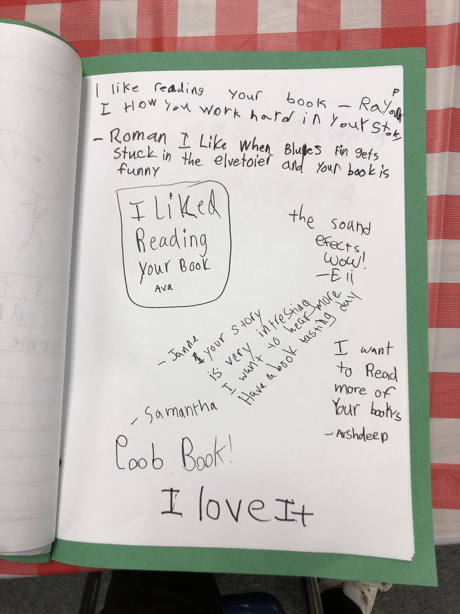 AllworthLTES's tweet photo. Today we celebrated finishing our realistic fiction stories with a book tasting. We read each other’s books &amp; gave each other compliments. It felt good to write &amp; receive positive feedback! @LondonTowneFCPS https://t.co/Q2mSqOOqz3