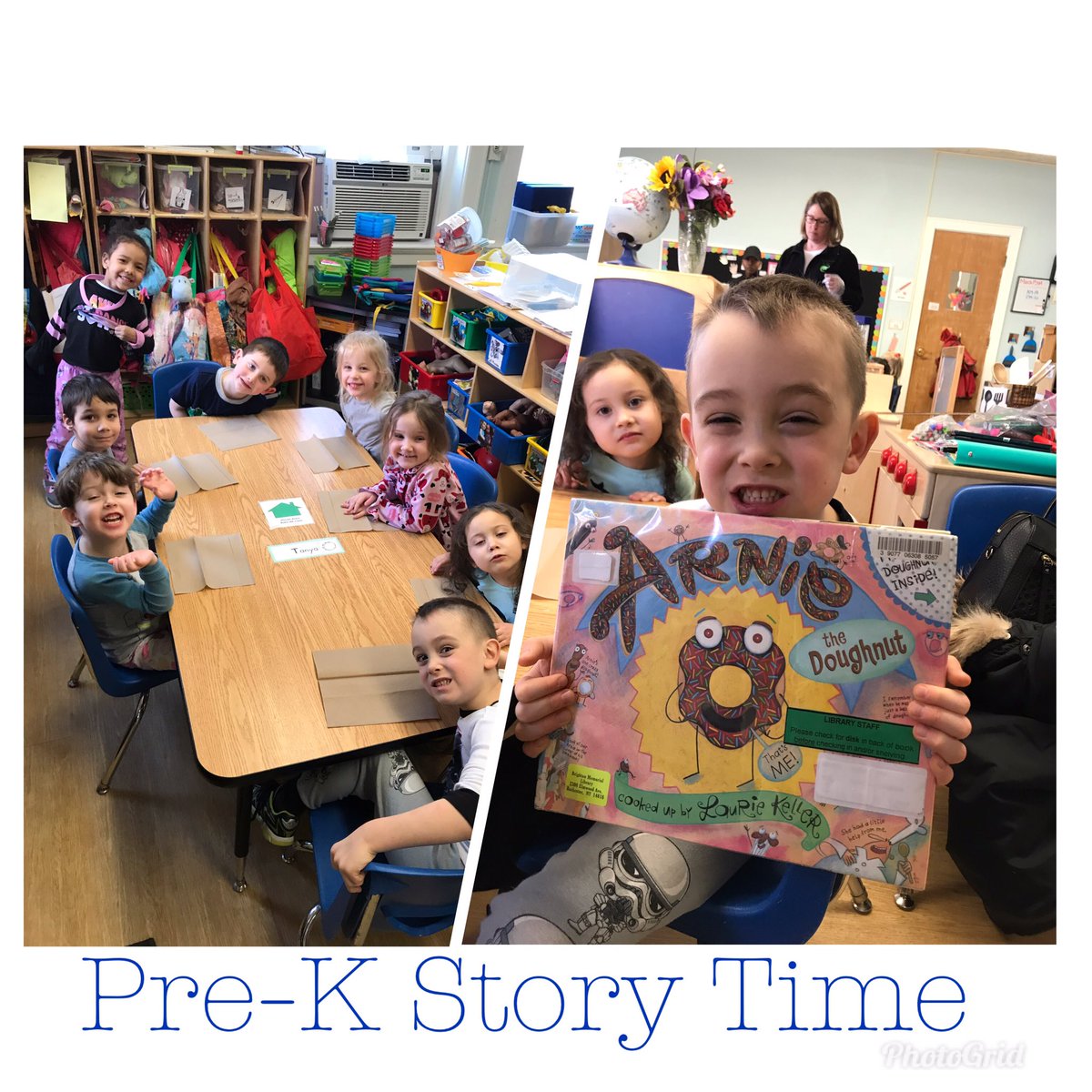 Humanities7ODY's tweet photo. I ended my week by reading to Parker’s pre-k class. #WeAteDoughnutsToo https://t.co/UP2AHe55Ik