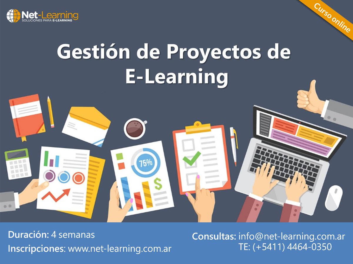 netlearning20's tweet image. Domina todas las áreas para gestionar proyectos de #eLlearning con este #curso online de 4 semanas: ow.ly/ZhCc30nz5R3 Certificado universitario. Inicia el 12-3. ¡Inscríbete! #formación