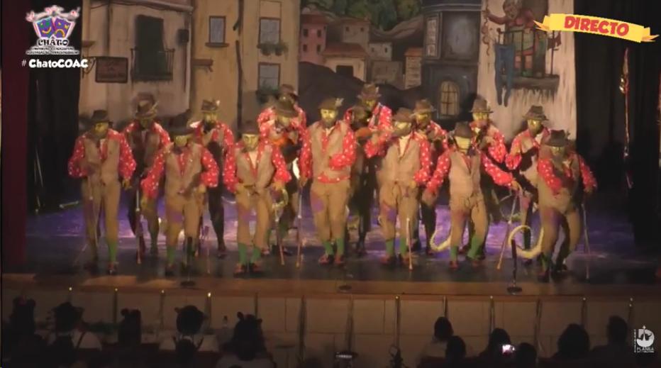 ChatoCarnaval's tweet photo. Habituales en el #COACTDJ, la comparsa de #Jaen que esta noche se presenta como #ElVIejoVerde abren el telón de la #GFCOACTDJ2019. Síguelos en Directo: https://t.co/S7aH0gCWqi #GFCOACTDJ2019 #ChatoCOAC #Torredonjimeno #CarnavalTDJ https://t.co/SYwYdHyxn5