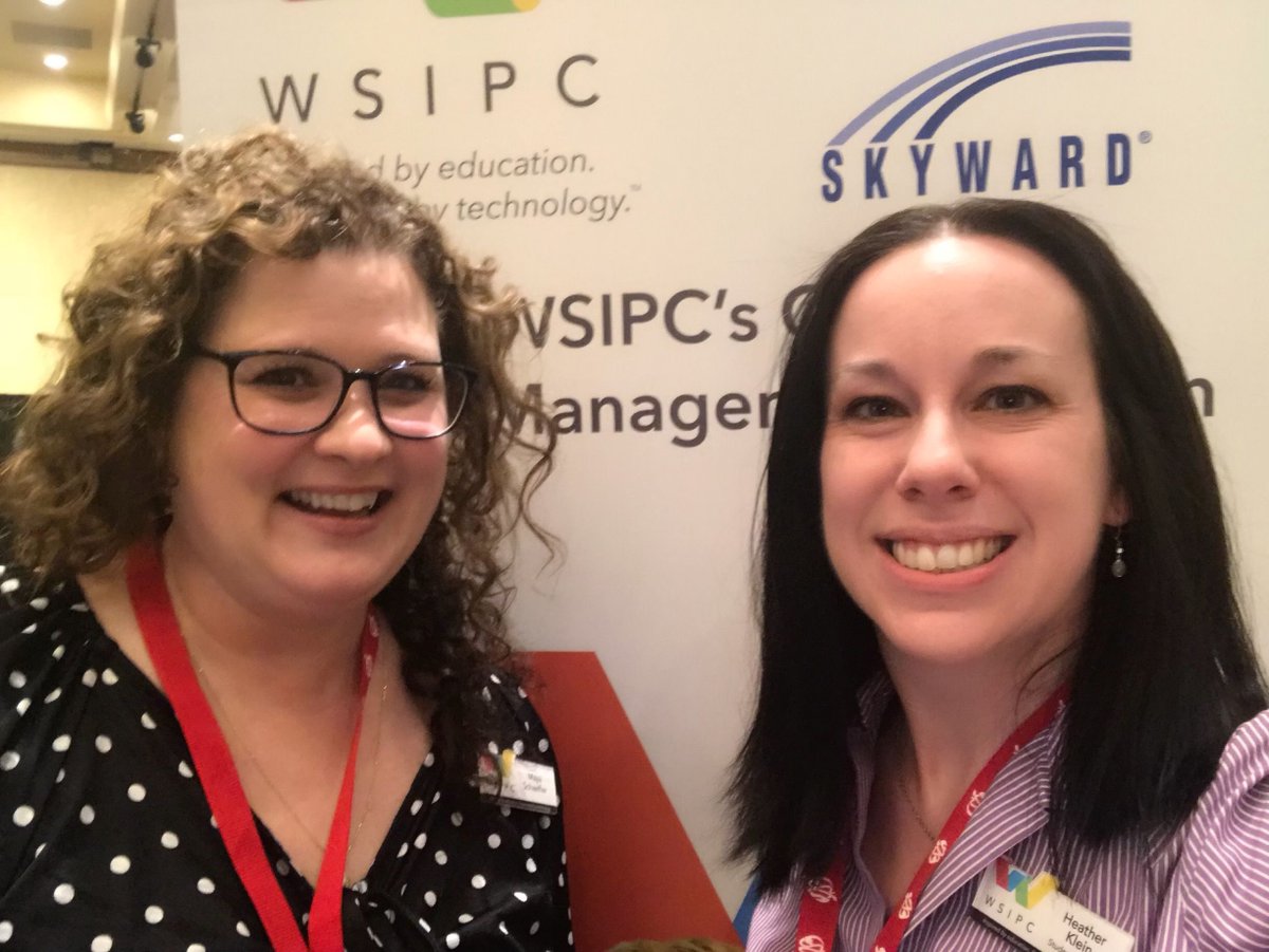 WSIPC's tweet image. If you&apos;re at the #WSCA conference, come by the #WSIPC booth and say Hi! 👋 Our Business Analysts, Maya Schaeffer &amp;amp; Heather Klein look forward to meeting you. If you attended the @Skyward_Inc Tips &amp;amp; Tricks session Heather taught, let us know what you learned! 📖
@wscaspeaks