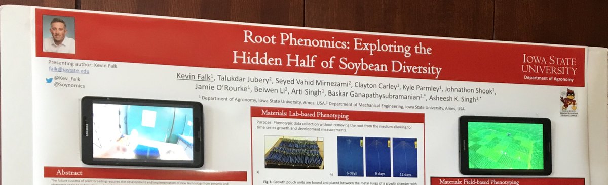 Here at the Iowa State University Plant Breeding Symposium. Great work by the students! Going upscale with a poster with two tablet videos!