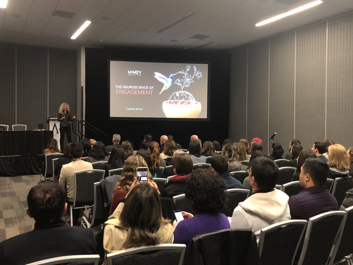 mfarhadi's tweet photo. What happens to brain at moment of exposure? Learning about ‘Neuroscience of Engagement’ &amp; creating memorable spaces by Neuroscientist Carmen Simon of Memzy at #AI19 today; because #WomensDesignMatters during #WomensHistoryMonth &amp; everyday. @WIA_SV @aiascv @AIANational #Memzy https://t.co/cb1efQOGHN