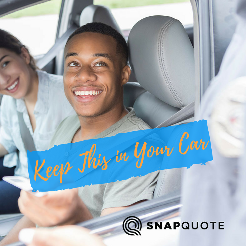 SnapQuoteIns's tweet image. #FridayFact these Documents Always Need To Be In Your Car #itsaSNAP #SnapQuoteIns ow.ly/VEJn30nCArL