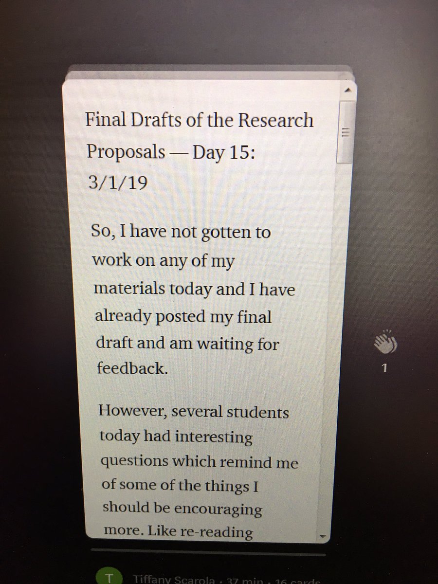 heyprofessor13's tweet photo. @BGSU_UWP Another day and another blog entry as my #1120 students and I wrap up our research proposals. This entry focuses a lot on feedback from questions because  I am the student who got my assignment done early. #teachingthroughmodeling #bgwrites https://t.co/Ky7FIPzswp