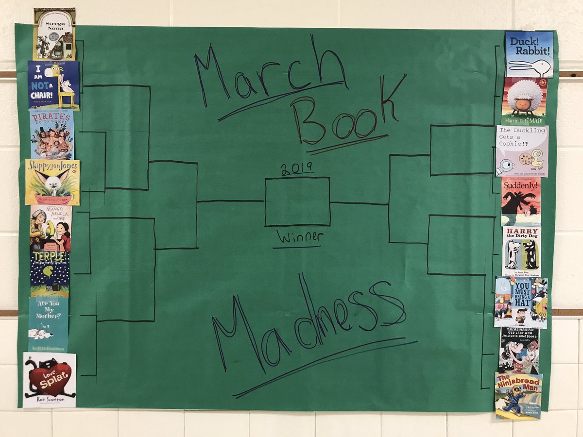 So excited for first grade’s #MarchBookMadness starting Monday! Which book do you think should win?? #HornetsDeserveIt19 <a href="/SullyES_LCPS/">Sully ES</a> <a href="/SullyHornets/">HornetsDeserveIt</a>