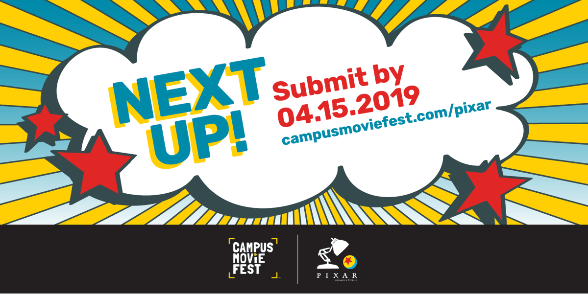 campusmoviefest's tweet photo. Campus Movie Fest is proud to welcome Pixar to the CMF Family! Show off your talents today to potentially earn a premiere networking opportunity with Pixar animation gurus at CMF Terminus 2019. Submit your reel today to get started!

@PixarRecruiting https://t.co/svnfJAoZ4O