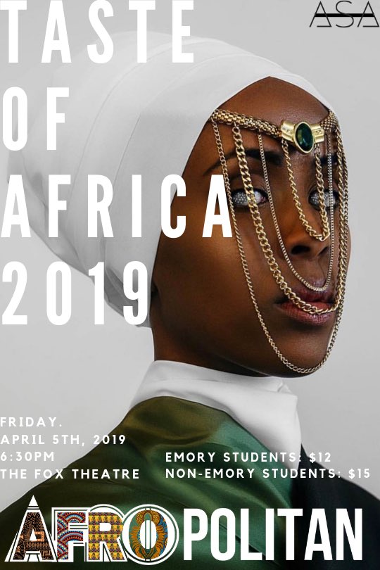 EmoryASA's tweet image. We’re excited to announce tickets for our Taste of Africa are now live‼️emorytoa19.eventbrite.com