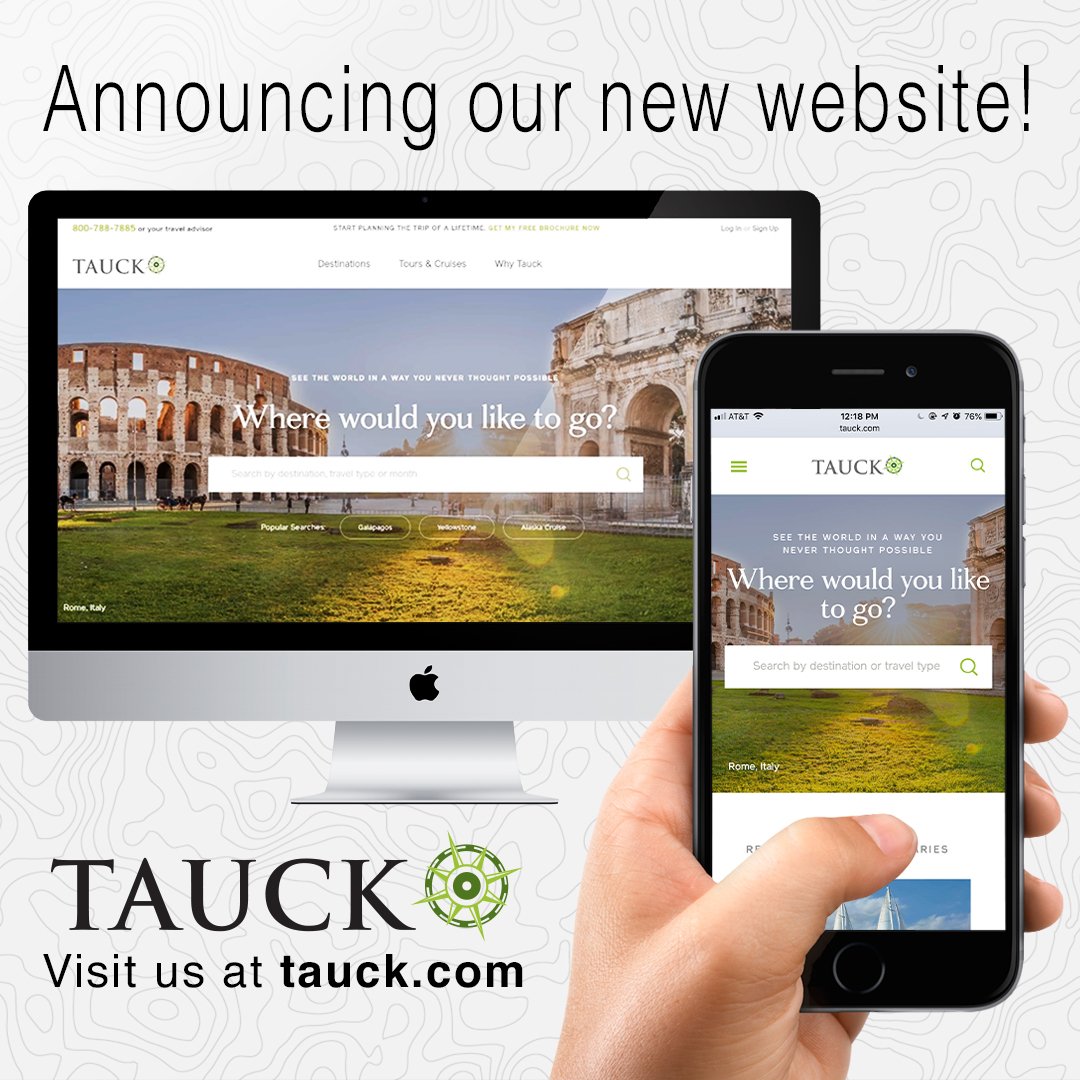 We are so excited to share our new website with you all.  Take a look at tauck.com #newandimproved