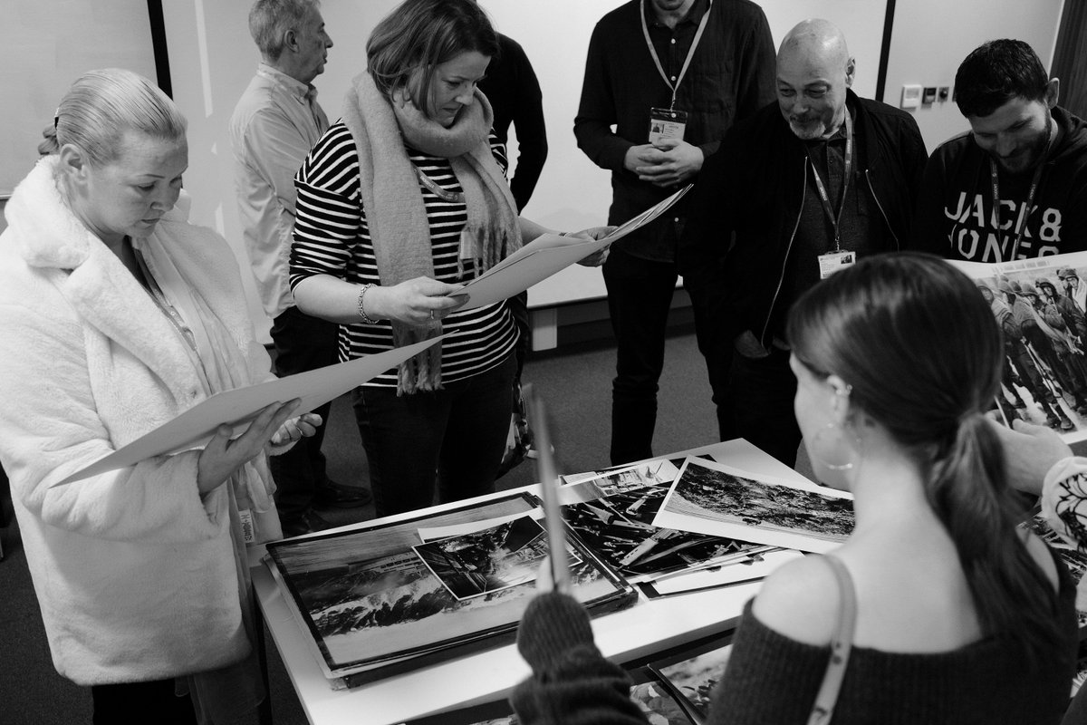 Krycek_Facility's tweet photo. Deeply impactful guest lecture today by Paul R G Haley @prgh, sharing his work as a #photojournalist during the #FalklandsConflict w/students on the @photogrimsby &amp; @writingdegree courses @ucg @gifhe. Sincere thanks for coming, Paul. Much appreciated @gicreativearts @GiBoxoffice https://t.co/lcJMJbazSP
