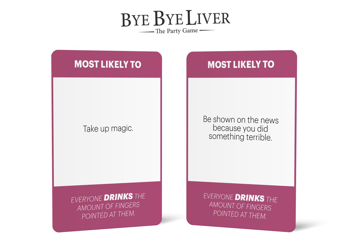 What will your legacy be? #mostlikelyto #legacy #drinkinggame
byeliver.fun/cardgame