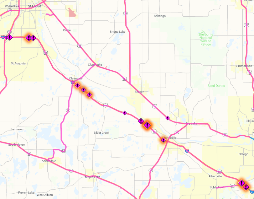 MnDOTcentral's tweet photo. Snowplow operator on I-94 says the mixture of light, fluffy snow, limited visibility, and some folks driving 70 mph is NOT working out for anyone. A lot of crashes out there. Don't put yourself and others at risk. Slow way down. Visibility is poor. https://t.co/wLQ3ftxXSY