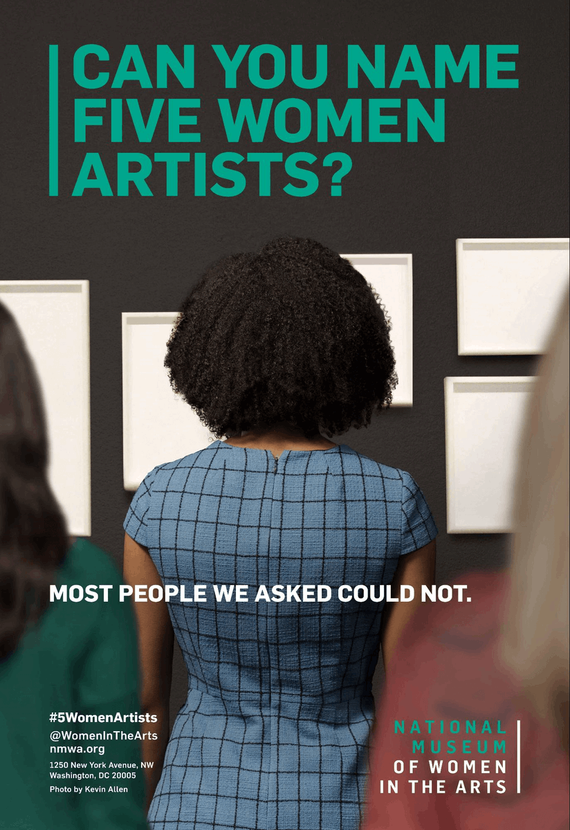 BradyGallery's tweet image. We are proud to partner w/ @WomenInTheArts  to highlight women artists again this year!  During March we’ll share #GWUCollection works and quotes by women artists as well as facts about gender disparity in the arts.  #5WomenArtists #ArtsatGW