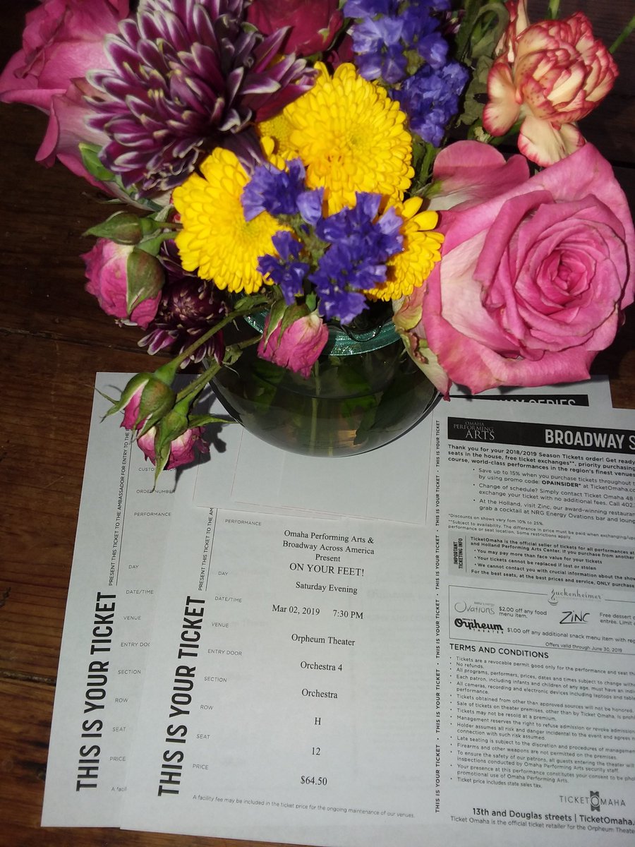 psubomaha's tweet photo. Who wants to win 2 tickets to On Your Feet tomorrow night @OPerformingArts Orpheum Theater? Come dine with us before 2:00 Saturday March 2nd. Tweet us a selfie with your food. We will randomly pick one person to win both tickets. #opa1920 https://t.co/iyGsBVvGY8 https://t.co/UKtsyYwALi