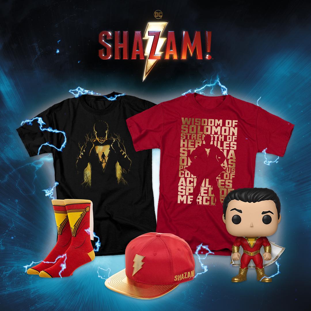 ShopDCE's tweet photo. Just say the word. @ShazamMovie merch is here. https://t.co/bXNMQJ3YdH #Shazam https://t.co/Brwbmgph3I