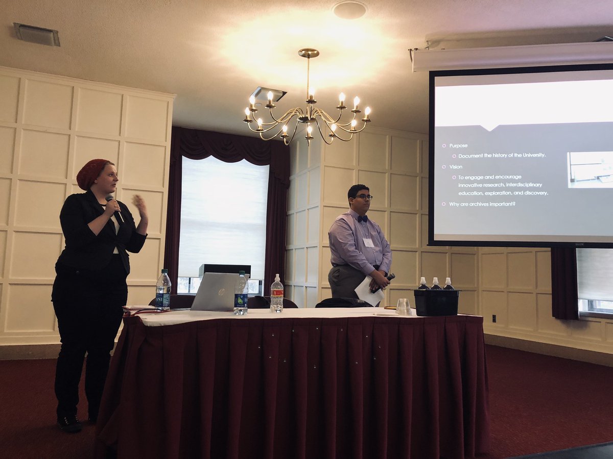 ISU_Archives's tweet photo. Our @ISU_Library Undergraduate Research Assistants knocked their presentation “Erasure of Students of Color from the Archives at Iowa State University” out of the park 👏🏼👏🏼👏🏼at #ISCORE19 #RepresentationMatters #Archives https://t.co/jfNBfWxwcP
