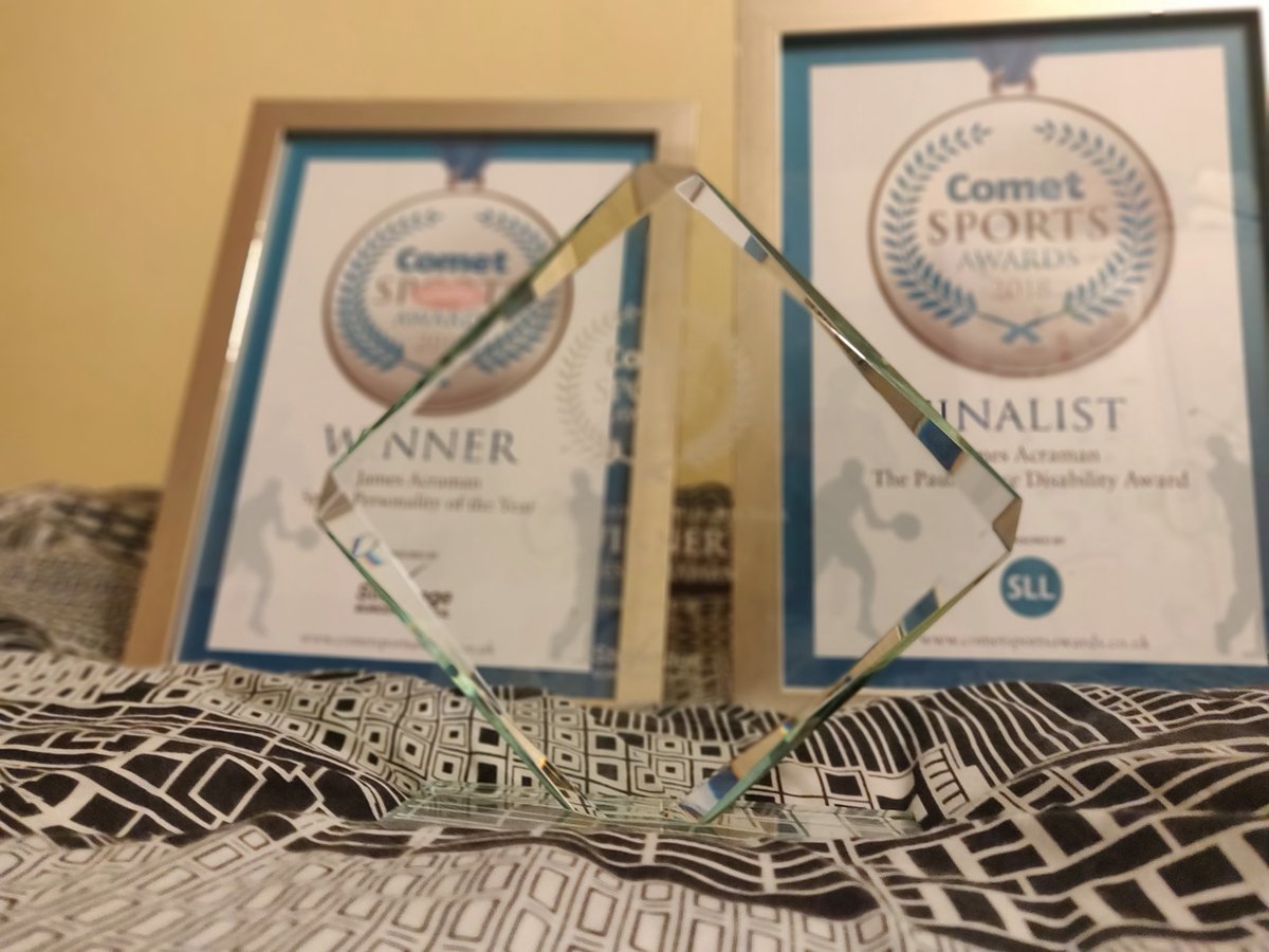 I WON SPORTS PERSONALITY OF THE YEAR FOR THE SECOND TIME!!!!!! SPECIAL THANKS TO DAD &amp; SPECIAL THANKS TO EVERYONE AT THE COMET SPORTS AWARDS FOR MAKING ME A WINNER AND A FINALIST!!! 😁😁😁😁😁😁 #cometawards #cometawards2018 #SportsPersonalityoftheYear #CroftyF1