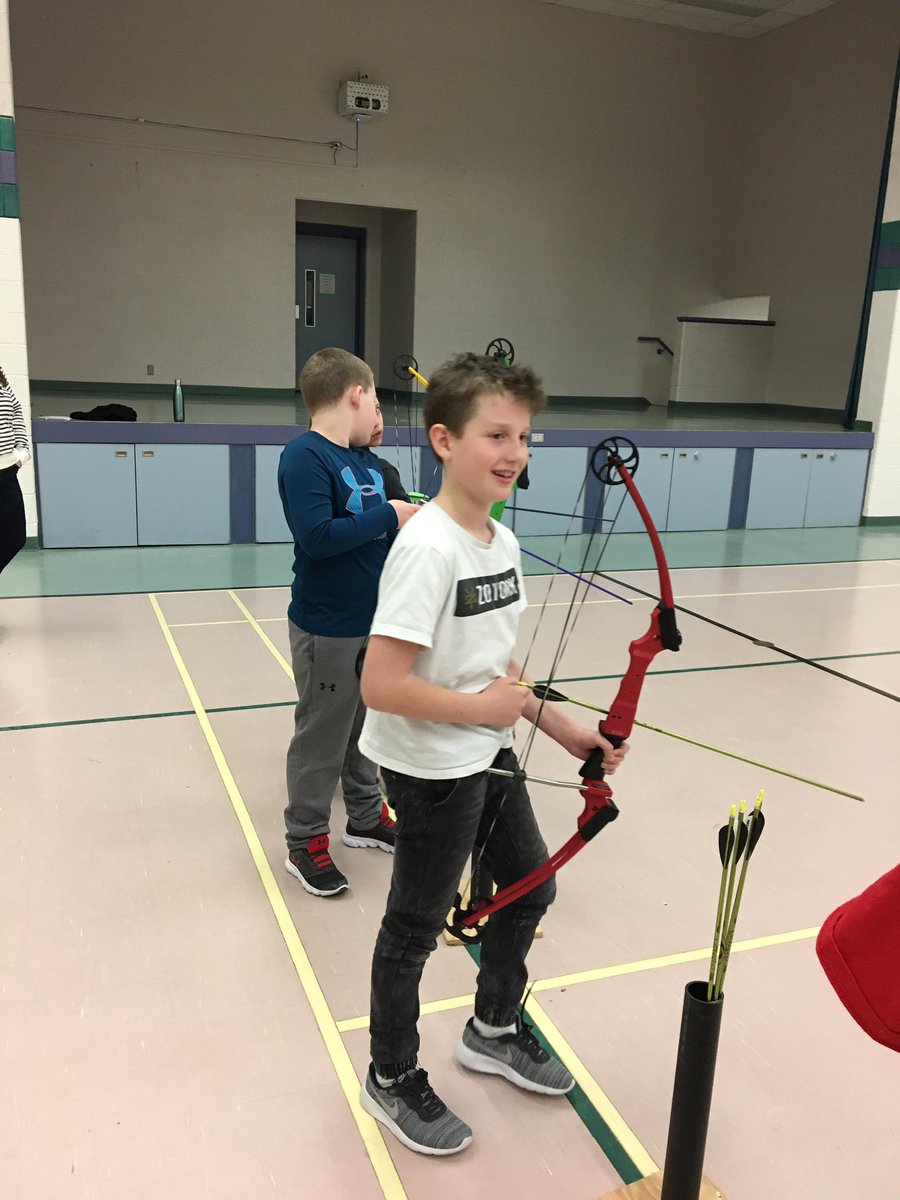 Thanks Mrs. <a href="/carley_dart/">Carley Dart</a> for another great session on the range <a href="/syps_powpack/">Scott Young PS</a>! So proud of these grade 4 Terriers for their hard work, focus and improvement! #tldsblearns #archery
