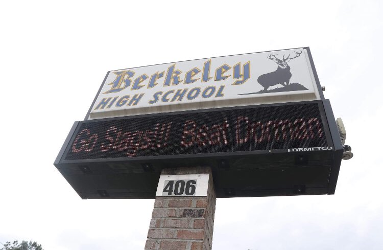 The Blue Brigade sends our best wishes to Coach Wallace and @StagsBoysBBall! Go Stags!#TeamBerkeley #BEATEVERYONE