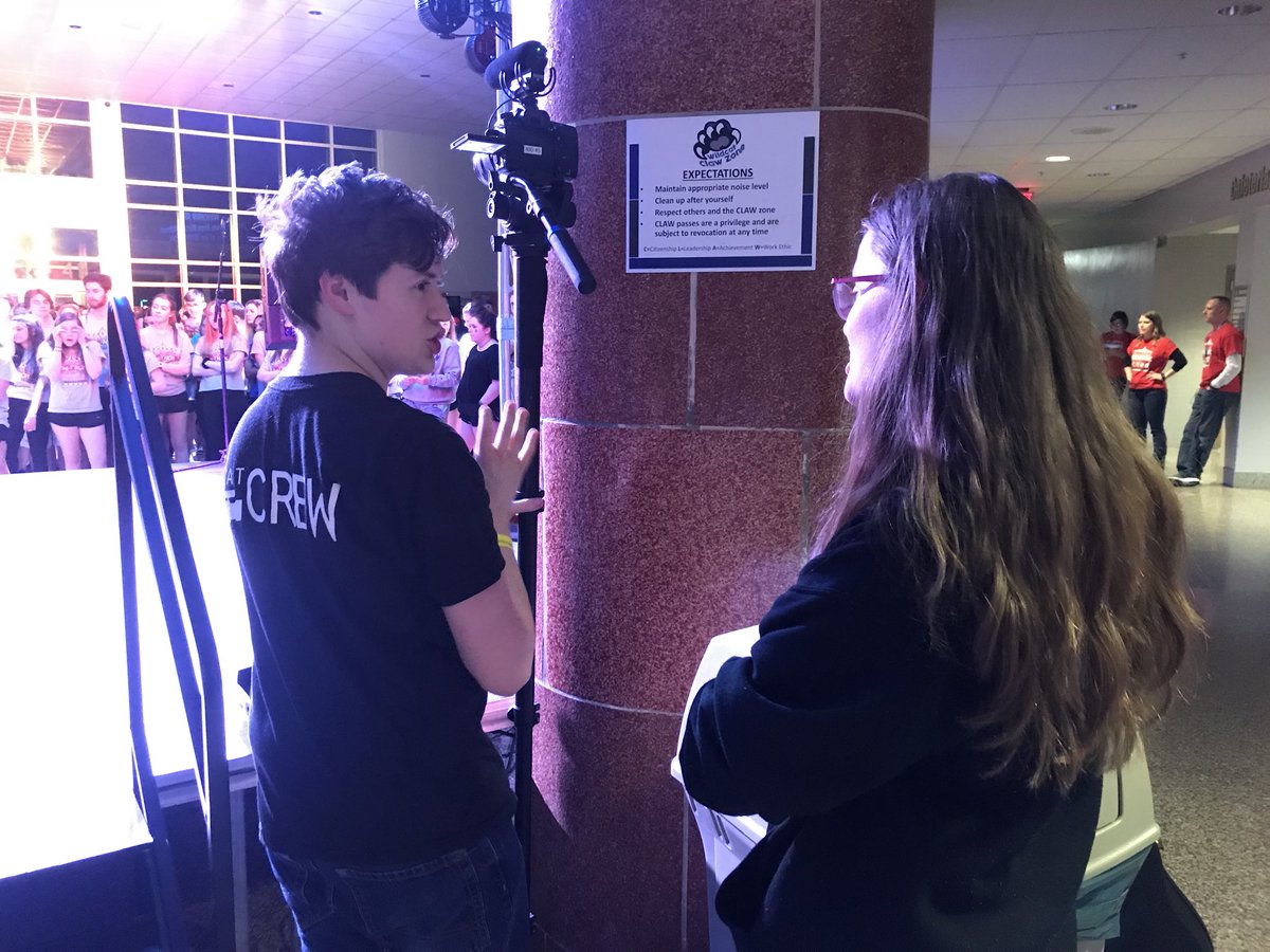 wildcattv's tweet image. The #WCATTV crew is covering every minute of this year’s @dtownminithon. The pressure is on to have a finished video ready for the closing ceremony at 7am. 🎥  #ftk