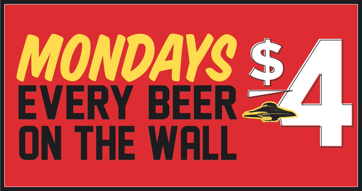 Just a heads up Flying Saucer now has $4 beers every Monday All Day! It’s a small price increase but still a hell of a deal!