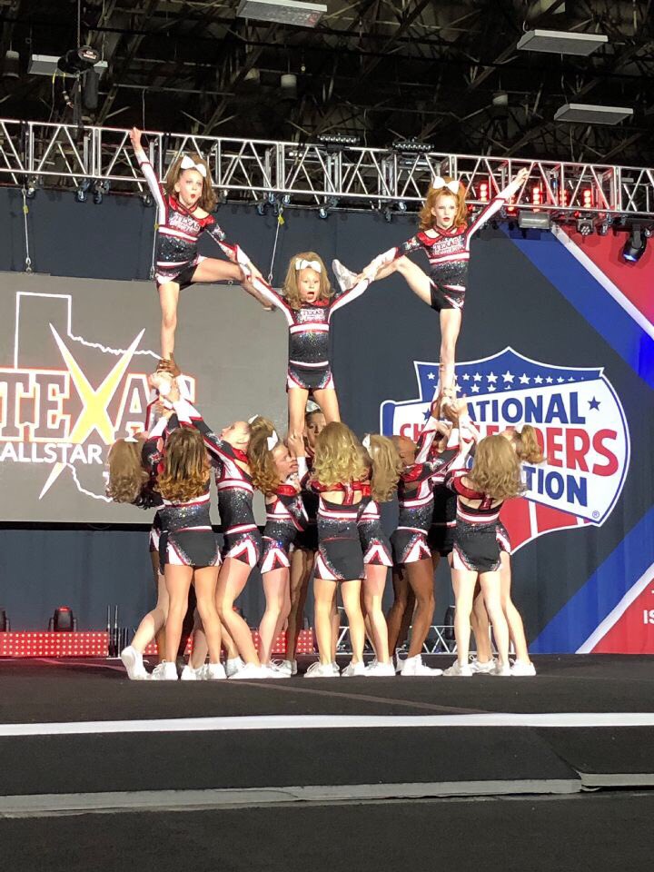gracehc's tweet photo. Lights out 9 on a Friday... must mean 1 thing. Cheer weekend. Alarms set for 440 tomorrow. #nca  #taccyclones @TXAllstarCheer https://t.co/aDFYXN8pA0