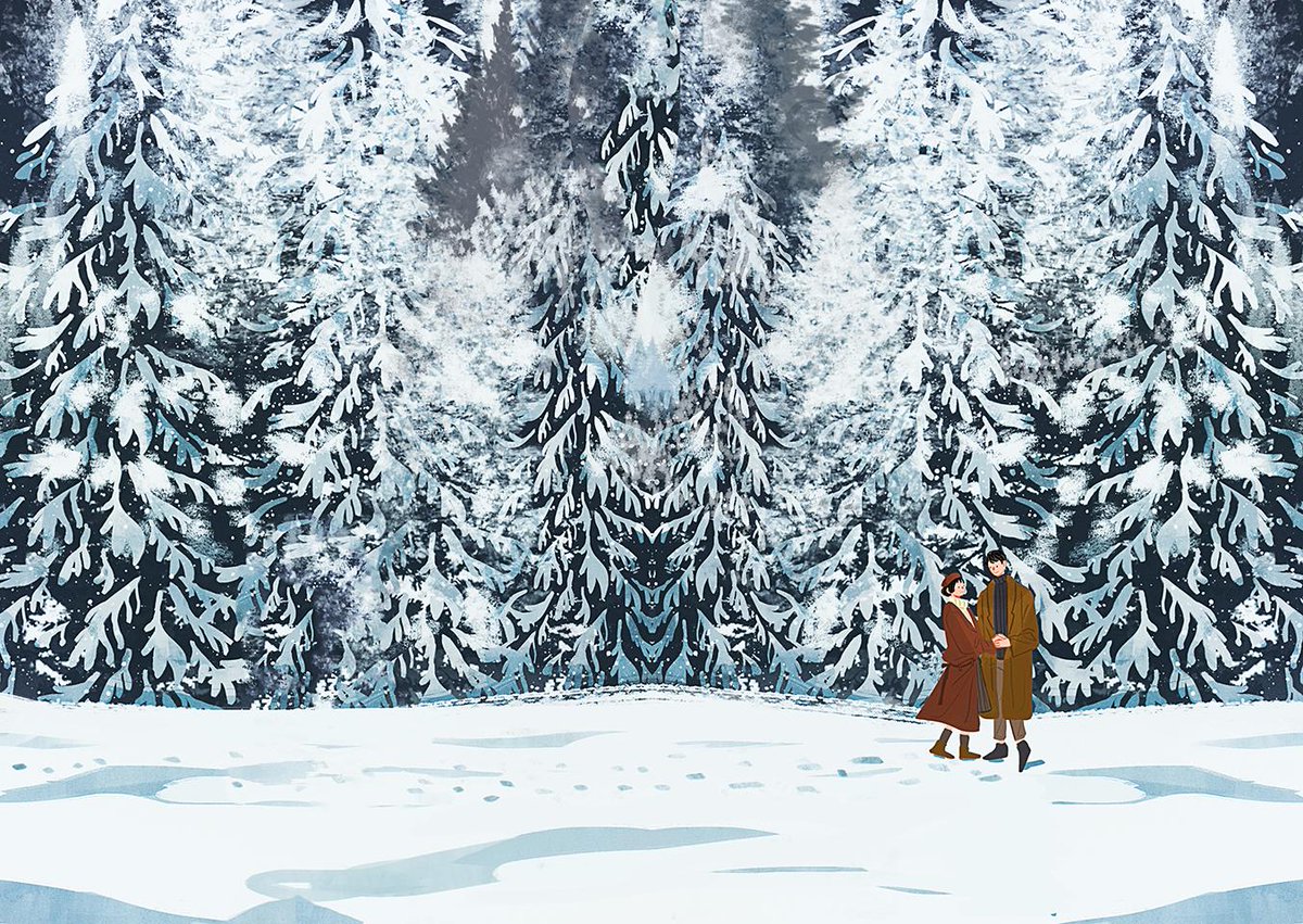 우리는 겨울의 일기장을 한 쪽 펴보았다.
너의 입에선 흰색 구름이 피어났다가 사라졌단다.

❄️link: grafolio.com/works/715220
❄️patron: patron.naver.com/grafolio/p/int…