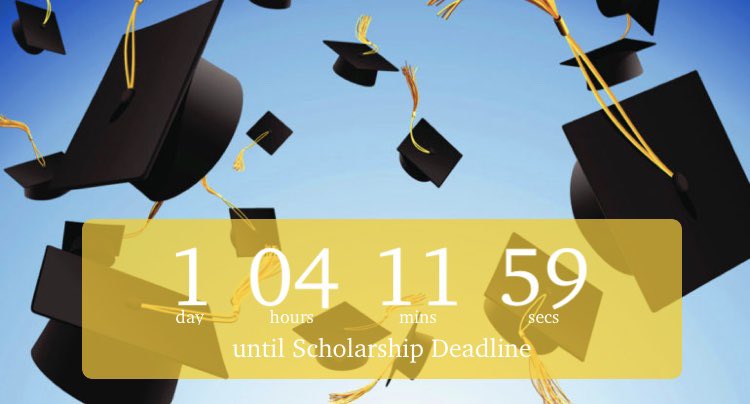 StocktonScholar's tweet photo. SCHOLARS ‼️ Tomorrow, March 2nd at 11:59pm is the deadline to submit your applications for our scholarship! Apply now! https://t.co/4xUkWW4sfZ #ReinventStockton https://t.co/cudPDuuQTT