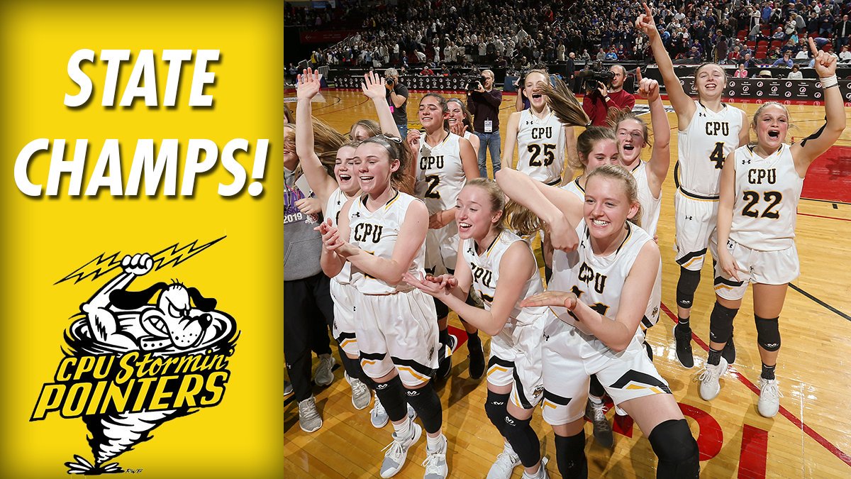 RELOADED 🏆

No. 3 Center Point-Urbana beats No. 1 North Polk 54-36 for the Class 3A girls #iahsbkb state title!