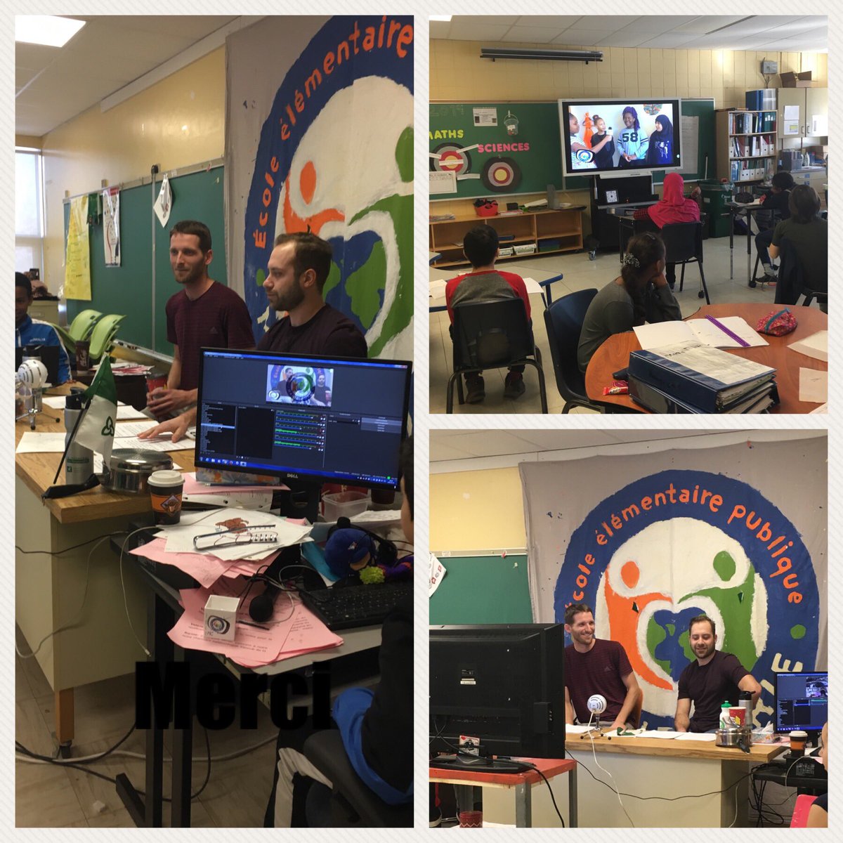Début d’un beau partenariat avec l’école Marie Curie. Merci <a href="/MJoelDesjardins/">M.Joel</a> d’avoir partager tes connaissances. J’ai hâte de mettre en place nos annonces du matin en ligne. <a href="/ArsenaultAmelie/">amelie arsenault</a> <a href="/innove_cepeo/">Serviceped_CEPEO</a> #collabCEPEO