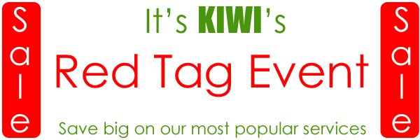 KIWI Lovers, there's still time to take advantage of our Red Tag Event! Give us a call today to schedule an appointment!