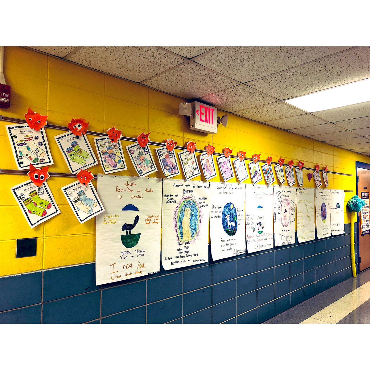 MsLamerx3's tweet photo. NBS gets in the Dr. Seuss Spirit and shines the spotlight on reading with some schoolwide DEAR time! Our first graders also celebrated by creating our very own Fox in Socks Rhymes! #nbtweets #peqpantherpride #ReadAcrossAmericaWeek2019 #welovedrseuss @panthertownNJ https://t.co/lfGDpGvehz