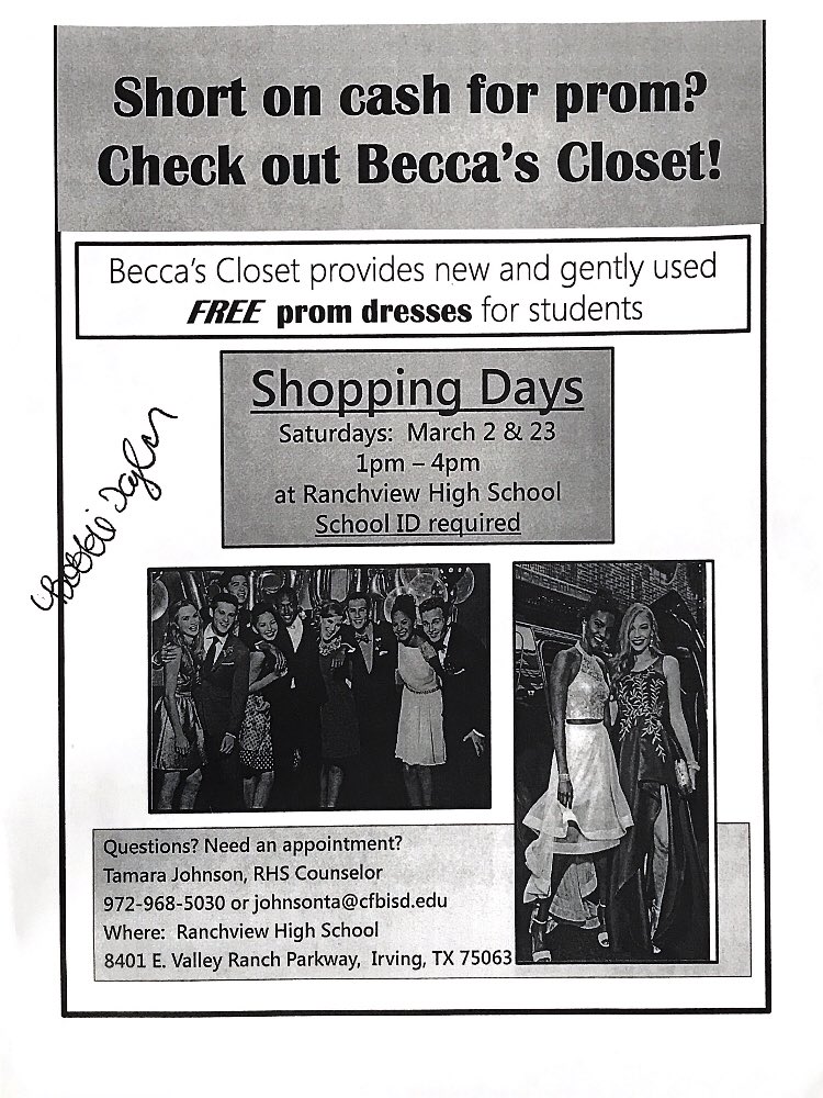 nshs2019's tweet photo. Opportunities to receive free prom attire are coming up soon! Be sure to check out the flyers below. https://t.co/EpD7bFwHfD