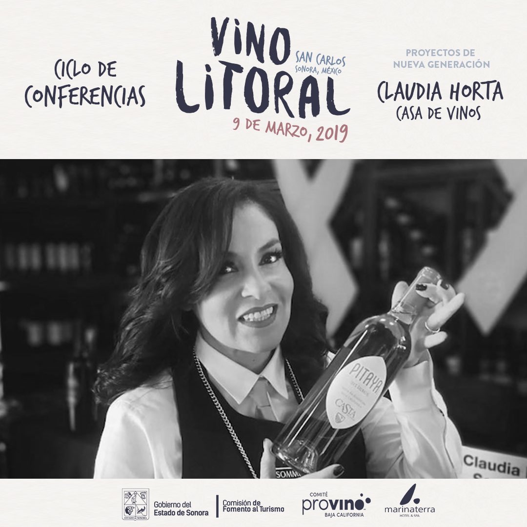 provino_bc's tweet photo. La sommelier mexicana Claudia Horta de #CastaDeVinos, también estará presente en el gran ciclo de conferencias de #VinoLitoral2019… ¡Nos vemos este 9 de Marzo en Marinaterra Hotel & Spa de San Carlos, Sonora!
#ProvinoBC #VinoMexicano #CastaDeVinos #VinoLitoral2019 #BajaNorte https://t.co/OXmwB6dvnS