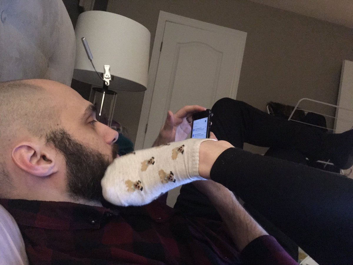 IisWinston's tweet photo. Not even petting his beard with my foot will get him to pay attention to me. 🥺😢😭🥴🦶#truelovelookslikethis https://t.co/tQgctooIEw