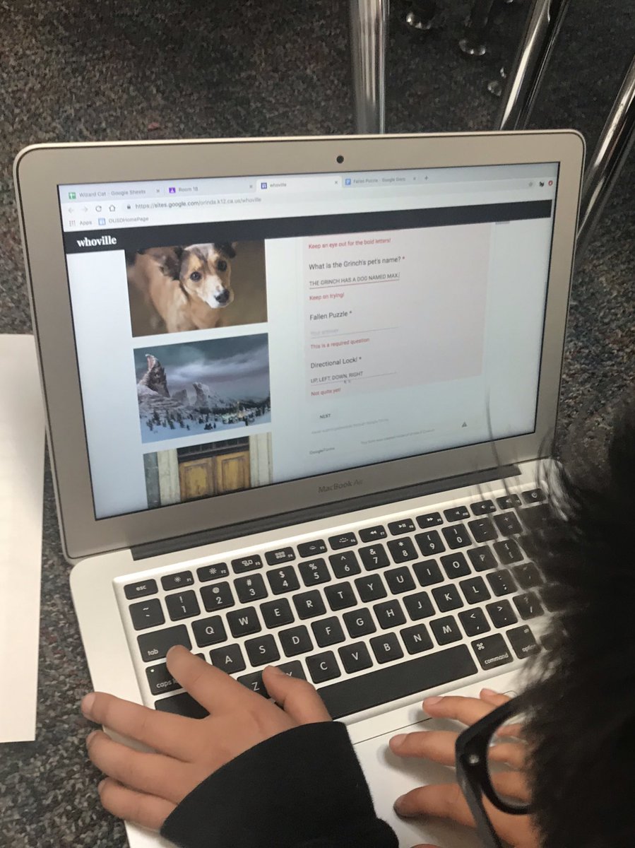 cutlerkevin1's tweet image. Digital escape rooms made w/#googleforms & #GoogleSite by @oisbulldogs web design Ss. @delreydolphins Gr5s tried them out today. Great logical reasoning, problem solving, perseverance, & teamwork @OrindaSchools #TeamDelRey #WeAreOrinda #EdTechOrinda #OISBulldogs
