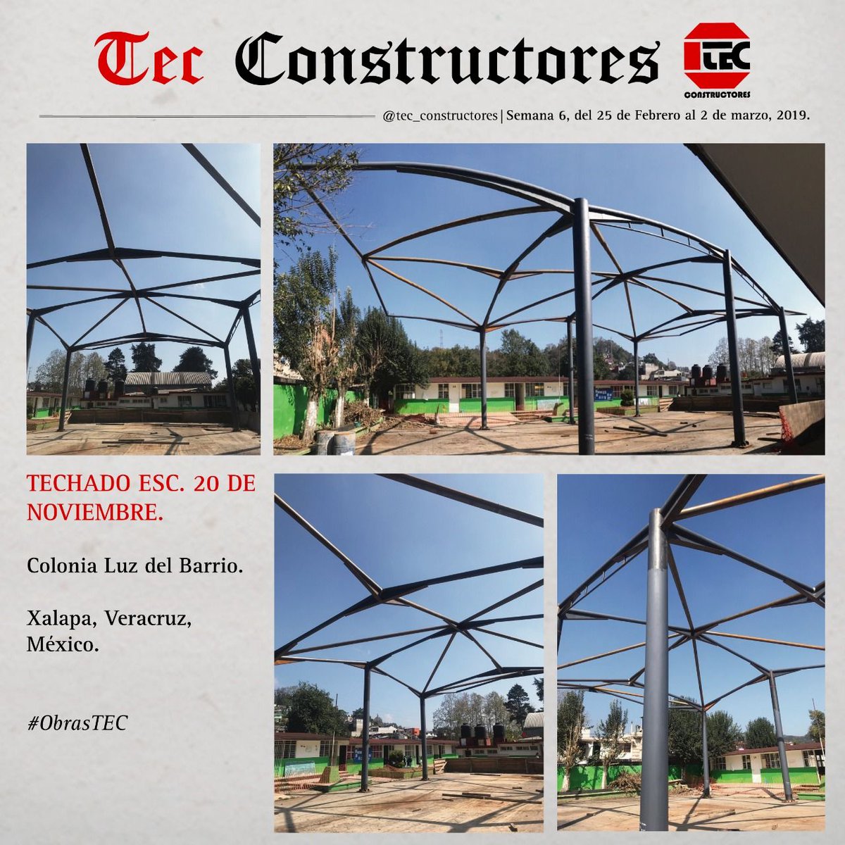 TEConstructores's tweet image. #Construcción de #Techado

Esc. 20 de Noviembre, Col. Luz del Barrio

#Xalapa #Veracruz #México