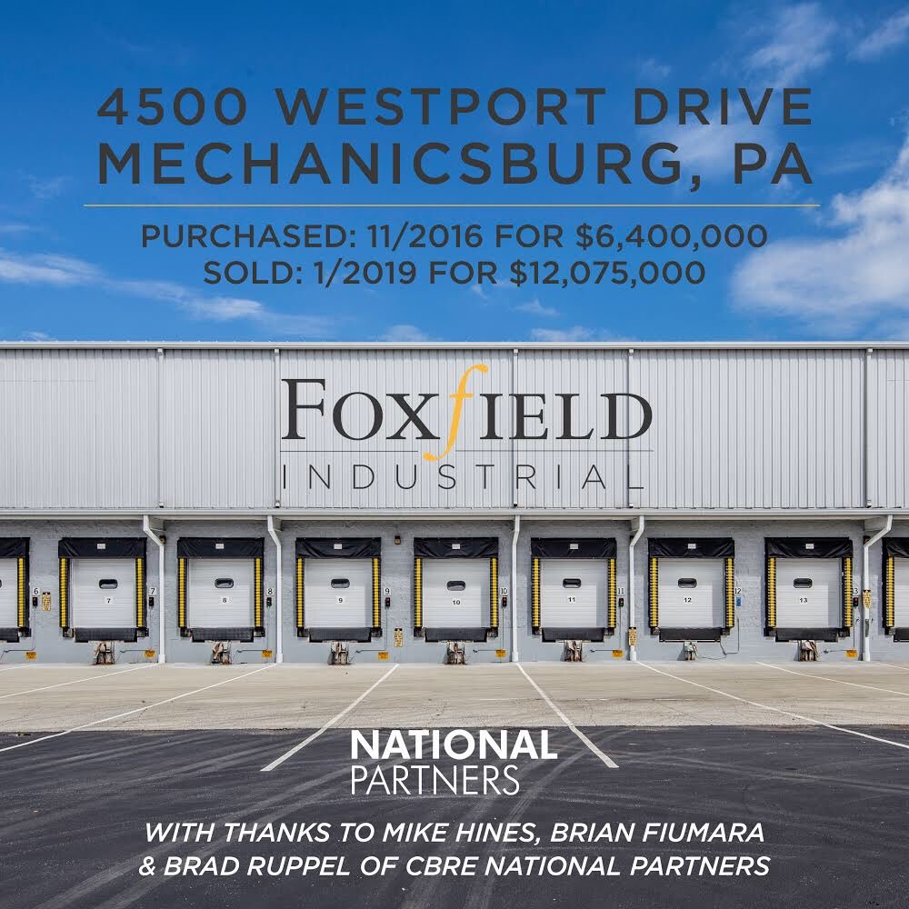 Foxfieldind's tweet photo. Uncovering value in the industrial property market...that’s what we do. Thanks to @CBREphilly @CBREIndustrial @VincentRanalli @JTerkanian for the successful purchase, leasing and sale! #centralpa #industrialproperty #warehouse #i78i81corridor @NovayaVentures https://t.co/UDARUL0XE2
