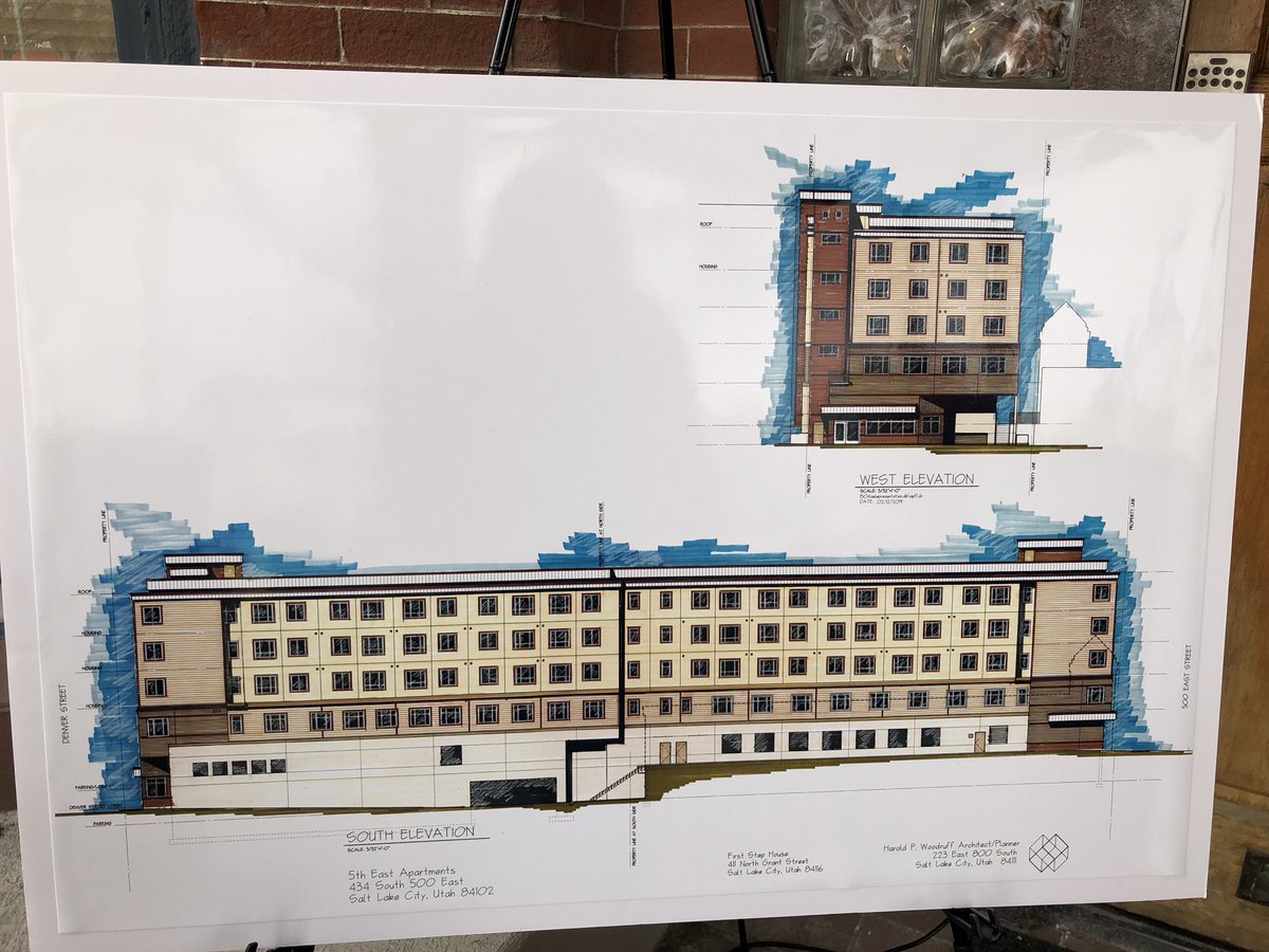 SLCgov's tweet photo. The City invested nearly $1 million dollars into getting the @FirstStepHouse Recovery Campus built. This is the first permanent supportive housing in 10 years in #SLC since Palmer Court opened in 2009. #utpol #GrowingSLC https://t.co/pUrFwqHvY5