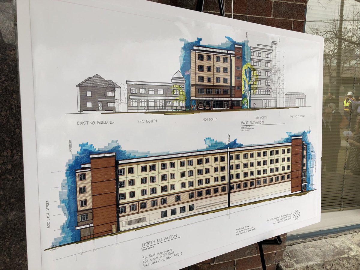 SLCgov's tweet photo. The City invested nearly $1 million dollars into getting the @FirstStepHouse Recovery Campus built. This is the first permanent supportive housing in 10 years in #SLC since Palmer Court opened in 2009. #utpol #GrowingSLC https://t.co/pUrFwqHvY5