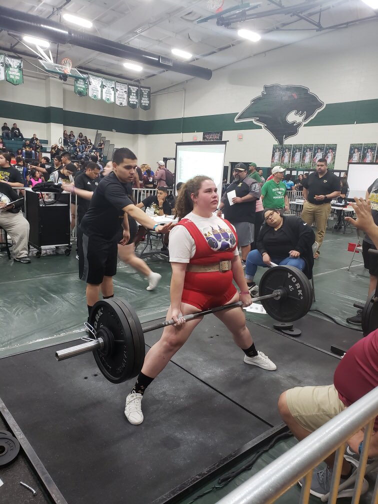 kates_will's tweet photo. Really proud of @MaddieStevens91 and her accomplishments this season. Represented LG with CLASS in Region V Powerlifting. She will be a force to be reckoned with next year! #IronSharpensIron #LGStrong https://t.co/DkSIidDnbQ